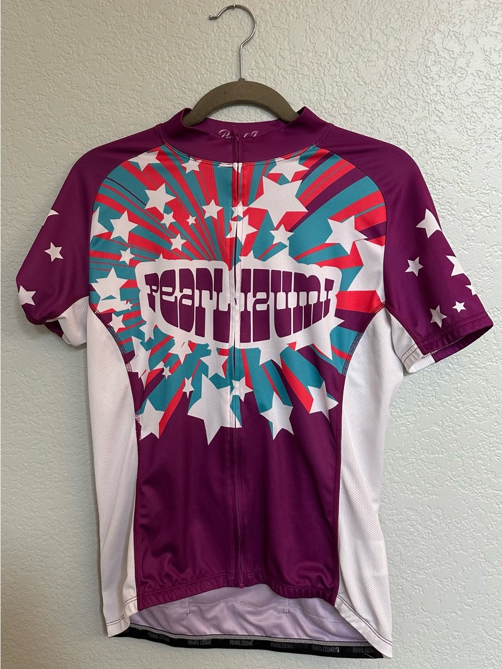 Pearl Izumi Elite Cycling Jersey L Purple Starburst Full Zip
